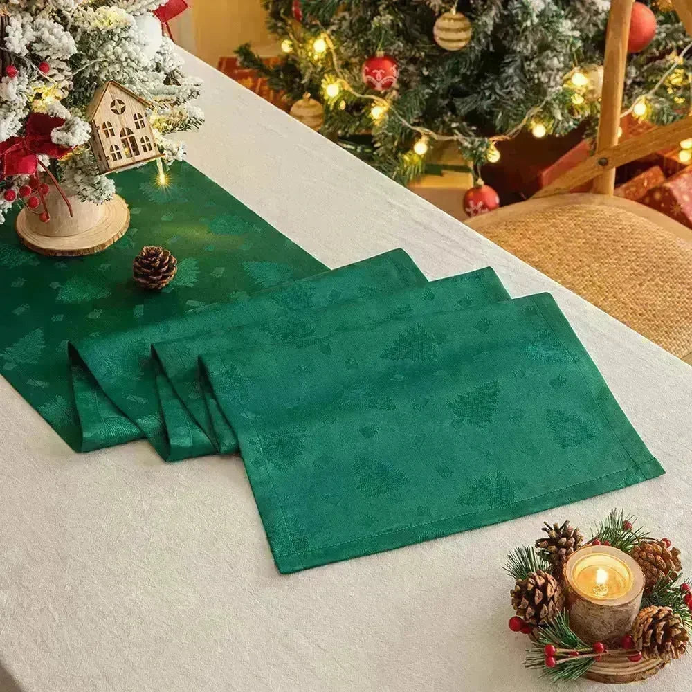 Christmas Table Runner Dark Jacquard Dining Table - EX-STOCK CANADA
