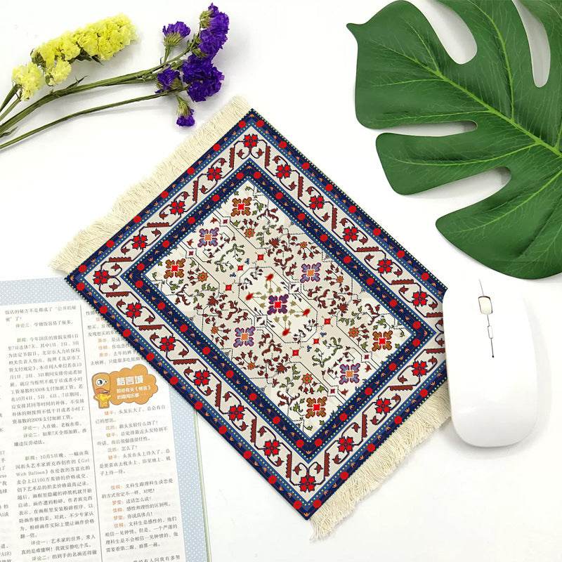 Office mouse pad, Suede fringe mouse pad Hot rubber Bohemian style - EX-STOCK Canada
