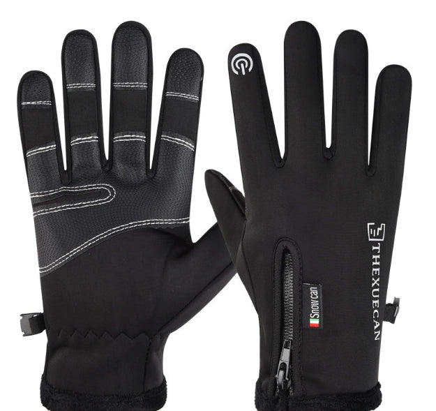 Outdoor waterproof gloves winter zipper touch screen | EX-STOCK product gallery photo 6