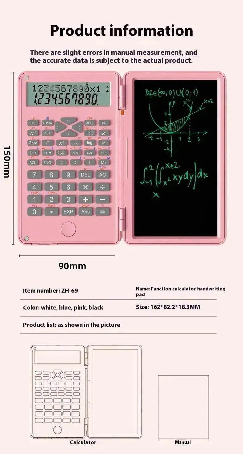 New Scientific Calculator Accounting Special Portable Mini Tablet Computing Machine Handwriting Board Exam Student - EX-STOCK Canada