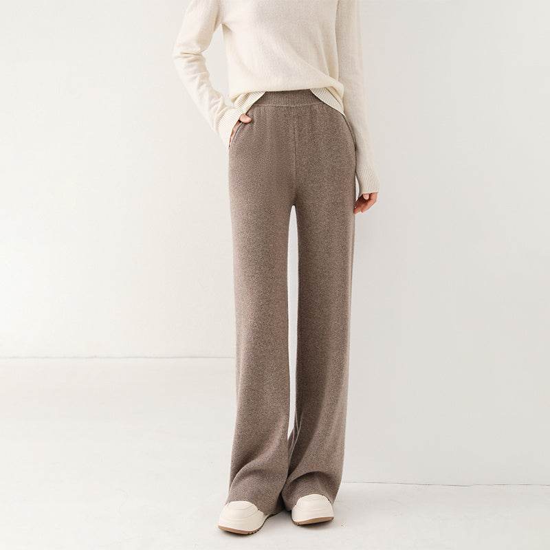 High Waist Casual All-match Knitted Mop Trousers Thickened - EX-STOCK Canada