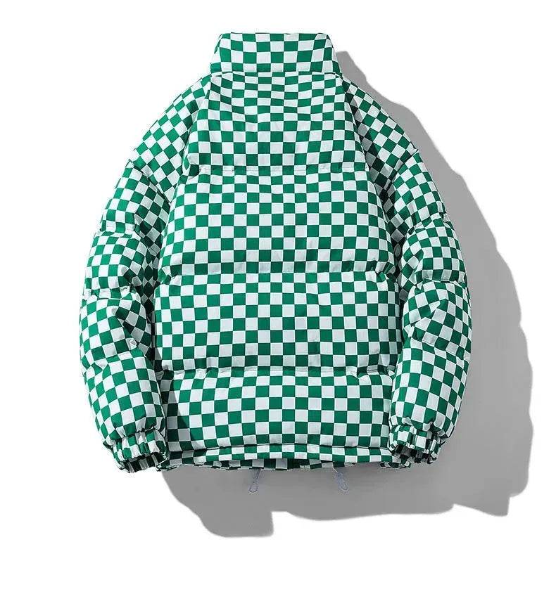 New Fall Winter Checkered Cotton padded Down Puffer Jacket men - EX-STOCK Canada