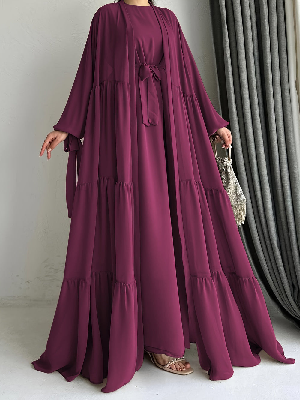 Muslim Solid Color Vest Dress Fashion EX-STOCK Canada
