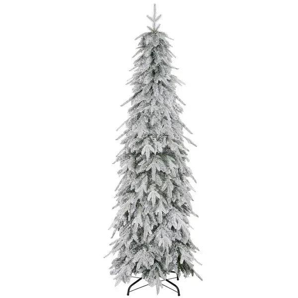 Sapin de Noël artificiel flocage de 6 pieds avec 600 branches, ouverture automatique et base en acier, vertEX-STOCK Canada
