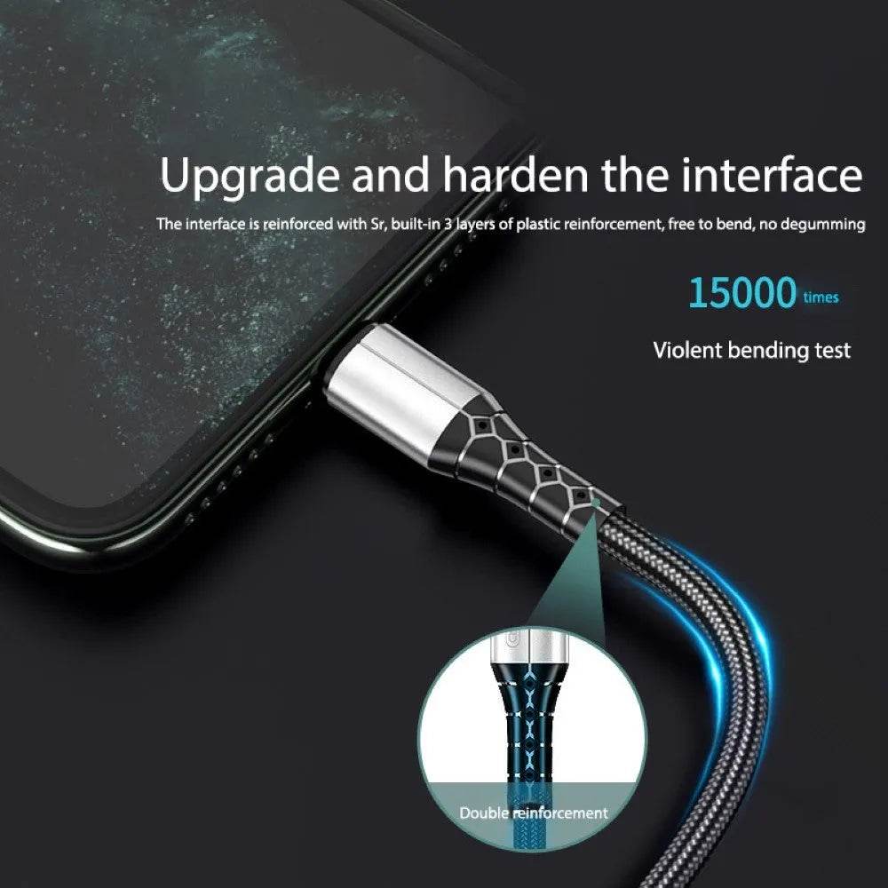 Nylon Braided Mobile Phone Fast Charging Cable - EX-STOCK Canada