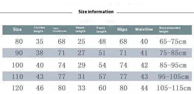 Neutral Cartoon Autumn Clothes Suit Western Style Neutral two piece for kids - EX-STOCK Canada