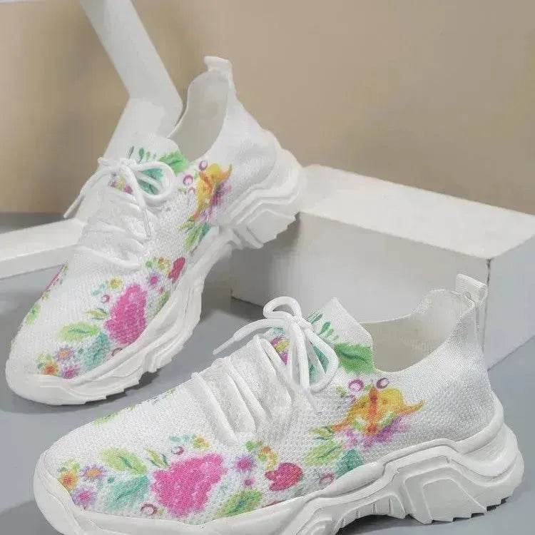 Flower Sports Running Shoes Women's Fashion Flat Sneakers - EX-STOCK Canada