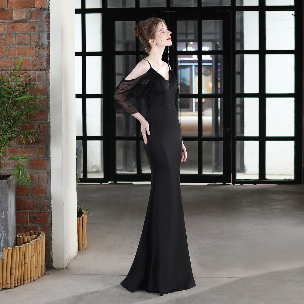 Bride Long Suspender Appreciation Dinner Party Slim-fit Fishtail Skirt Dress EX-STOCK Canada