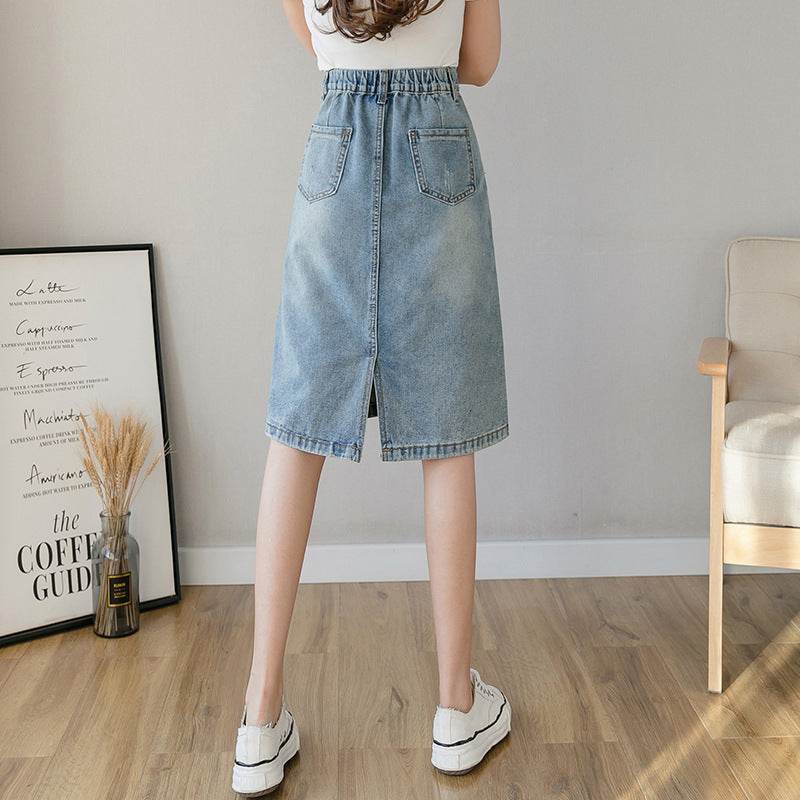 Summer Design Denim Skirt Mid-length Jeans Skirt - EX-STOCK Canada