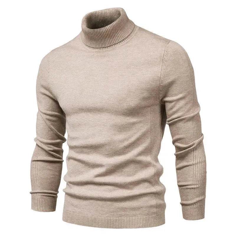 Men's Plain Slim Pullover Polo Sweatshirt Turtleneck Sweater Winter Casual Tops Men - EX-STOCK Canada