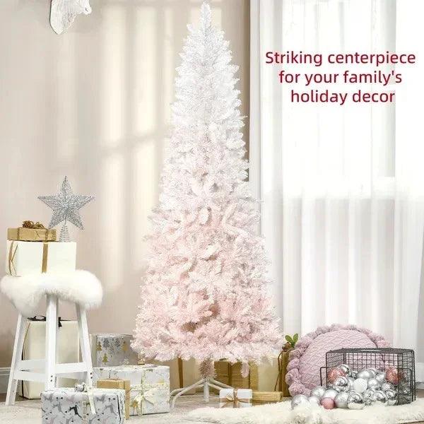 5ft Pencil Artificial Christmas Tree With Pine Realistic Branches, Auto Open, And White EX-STOCK Canada