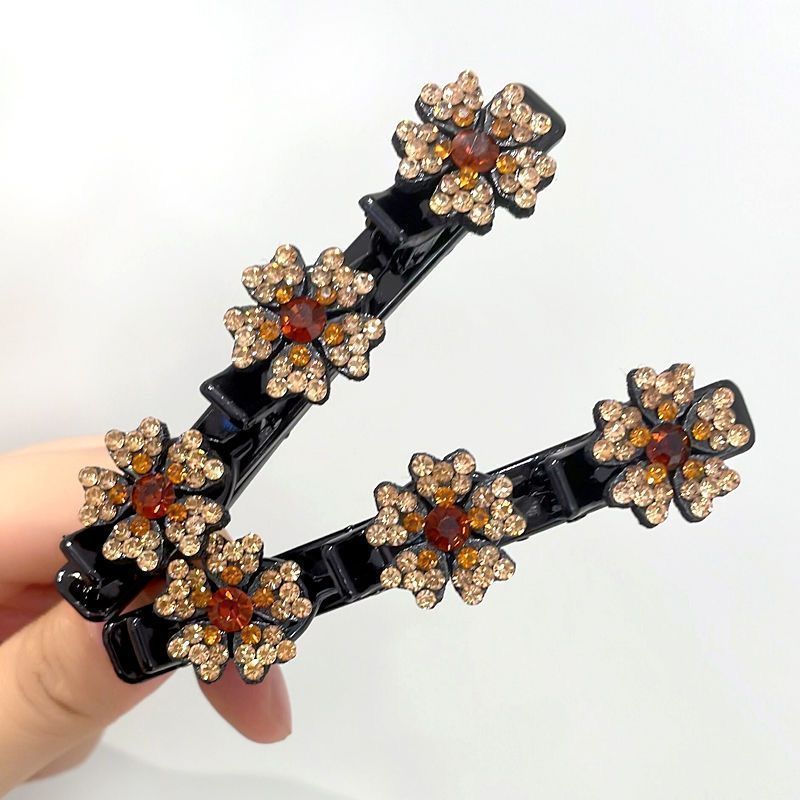 Girls Floral Rhinestone Bling Hair clip Hair Accessories