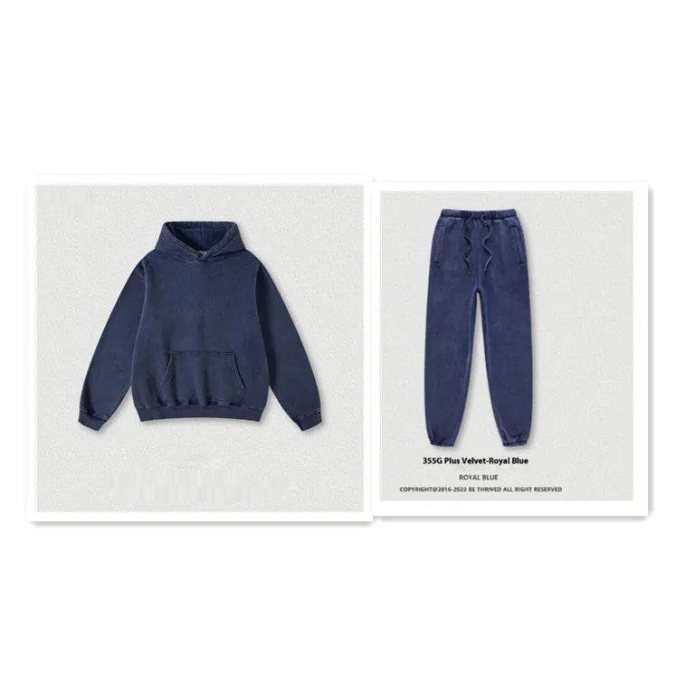 Men's Fashion Retro Velvet Hoodie Sweatshirt Pullover top - EX-STOCK Canada