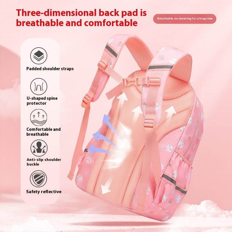6-12-year-old Primary School Children Girls Backpack Large Capacity Schoolbag - EX-STOCK Canada