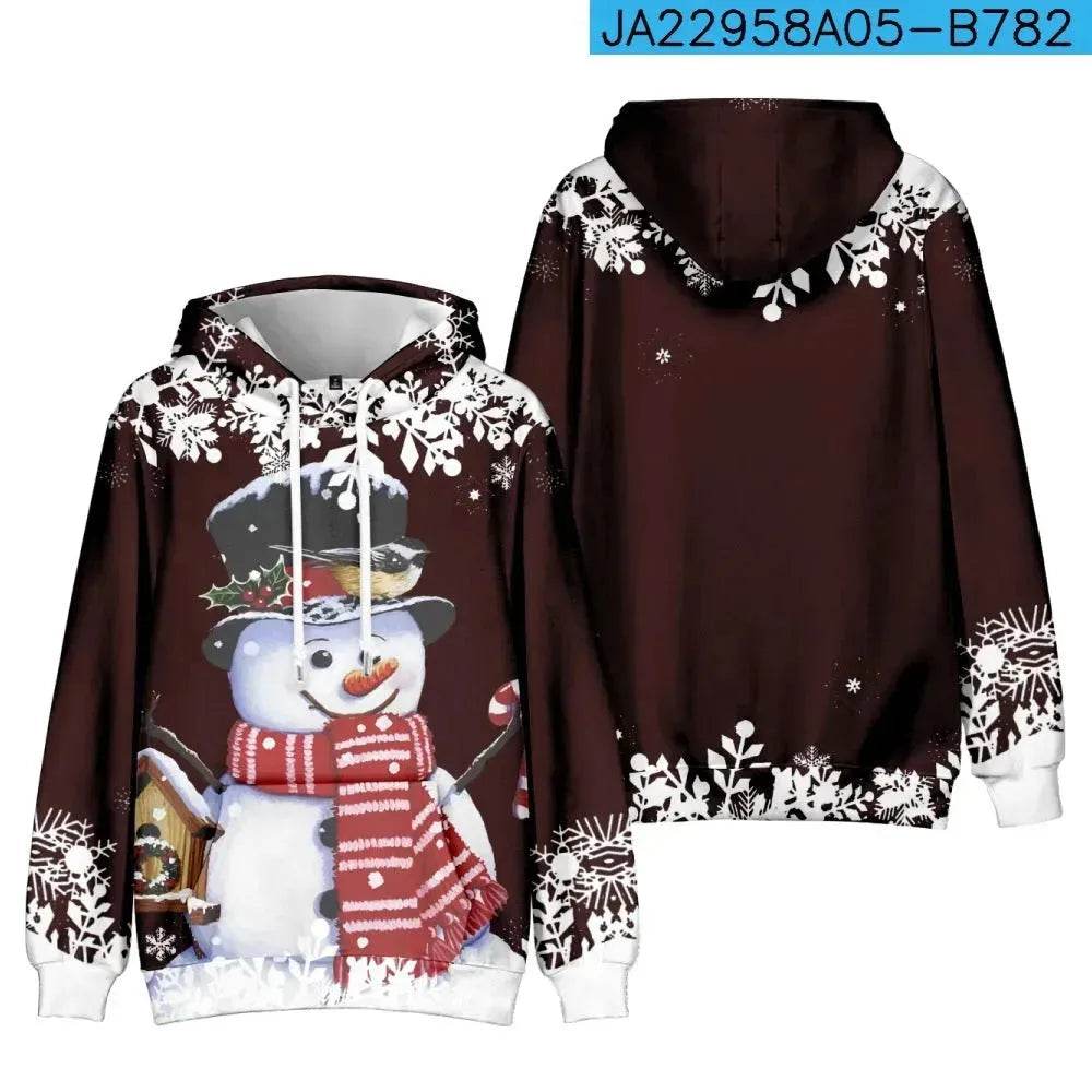 Christmas Snowman Personalized Printed Hoodie Sweatshirts - EX-STOCK Canada