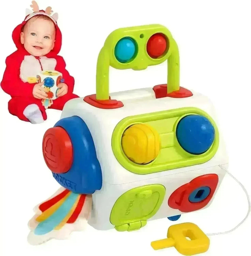 9 In 1 Busy Cube Baby & Toddler Montessori Sensory Toy - EX-STOCK CANADA