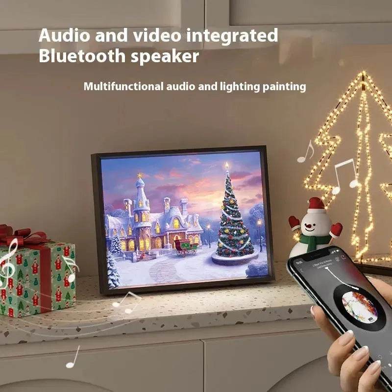 Christmas Luminous Painting Bluetooth speaker integrated gift idea - EX-STOCK Canada
