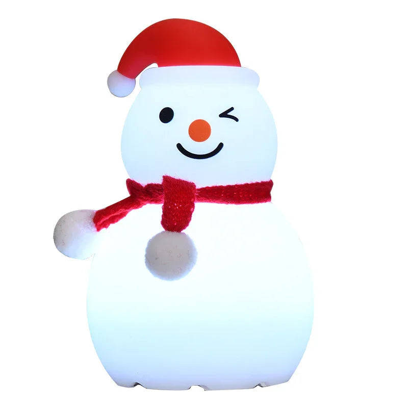 Christmas Snowman Night Light Silicone Bluetooth Audio Small Night Lamp EX-STOCK Canada