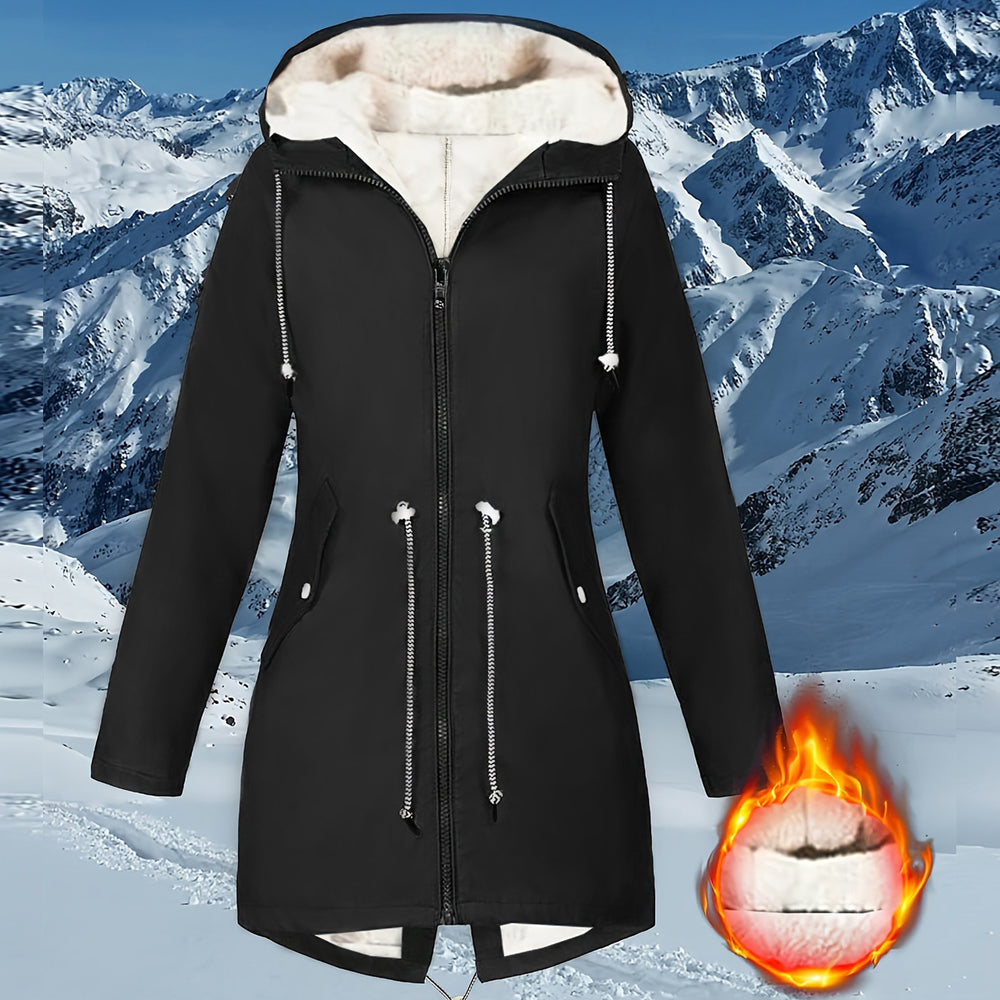 Women's Hooded Plush-Lined Coat ā 6 Colours, Sā5XL