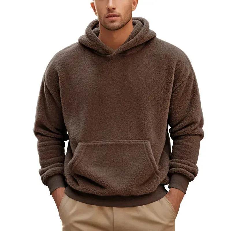 Fall Winter Fleece Plush thick Hoodie Pullover tops for men - EX-STOCK Canada
