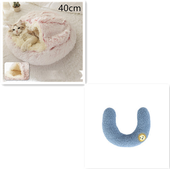 2 In 1 Dog And Cat Bed Pet Winter Bed Round Plush Warm Bed House Soft Long Plush Pets Bed Pet Products EX-STOCK Canada