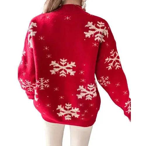 Fall Winter Knitted Cashmere Crewneck Ugly Christmas Sweater Pullover for women - EX-STOCK Canada