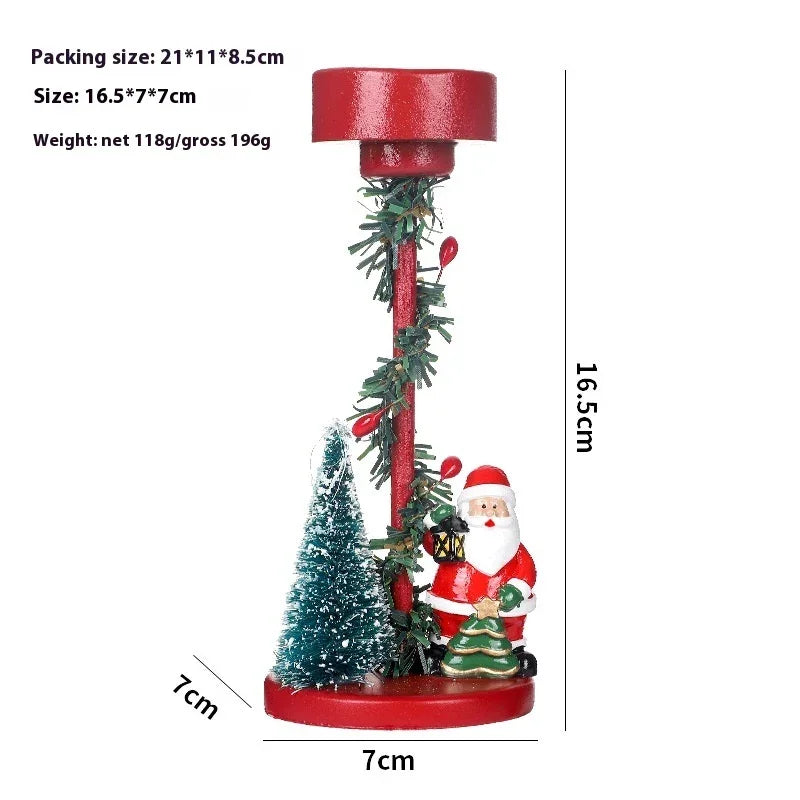 Christmas Decorations Desktop Resin Christmas Tree Elderly Candlestick EX-STOCK Canada