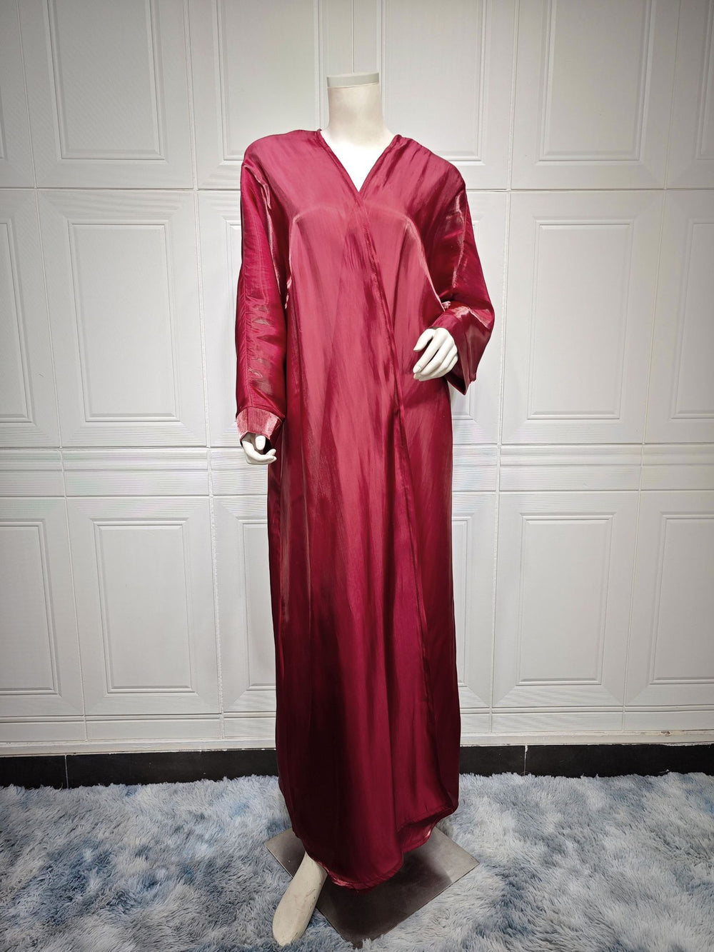Muslim Bright Silk Satin Batwing Sleeve Robe - EX-STOCK Canada