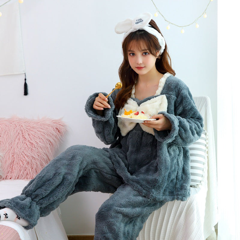 Coral Velvet Home Dress Flannel Pajamas EX-STOCK Canada