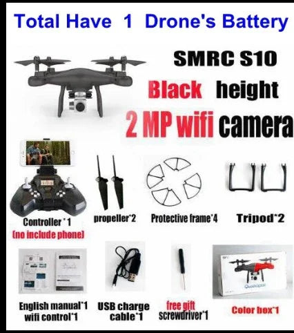 Sales Promotion WiFi 2MP Camera With S10 SMRC FPV Quadcopter Drone Helicopter UAV Micro Remote Control Toy RACER KIT Aircraft EX-STOCK Canada