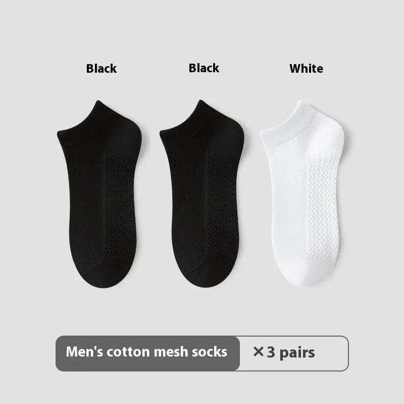 Cotton Anti-Pilling Ankle socks absorbing Invisible Tight Mesh Boat Socks - EX-STOCK Canada