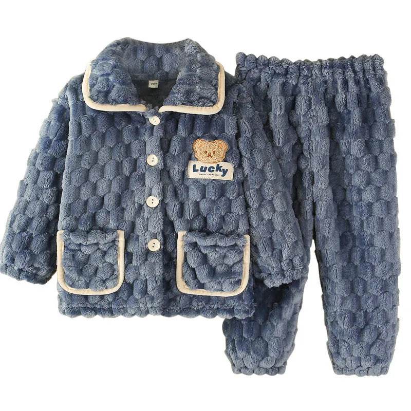 Children Thick Winter Fleece Pajamas set boys girls kids - EX-STOCK Canada