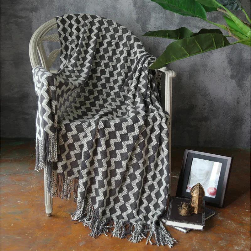 Knitted Wool Blanket Cashmere Blanket EX-STOCK Canada