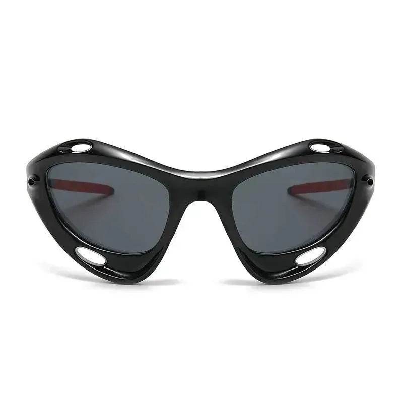 Fashion Large Frame Cat Eye Personality Hollow Out Cycling Sunglasses for Men - EX-STOCK Canada