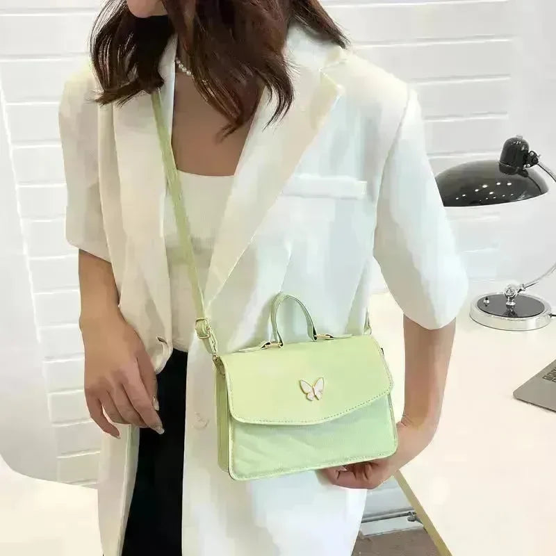 Ladies Leather Square Shaped Flap Quilted Crossbody bag for women - EX-STOCK CANADA