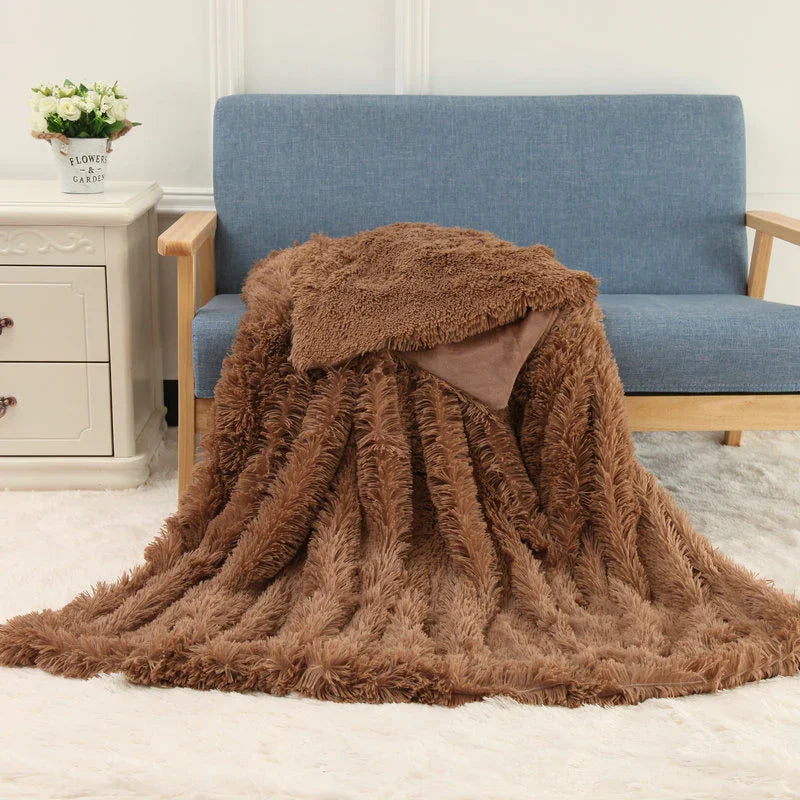 Plush Blanket Double-layer Blanket Multifunctional EX-STOCK Canada