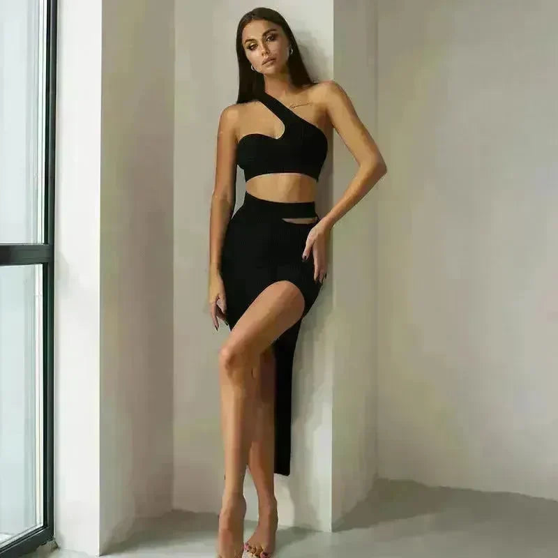 2pcs skirt set for women y2k Bodycon skirt suit - EX-STOCK CANADA