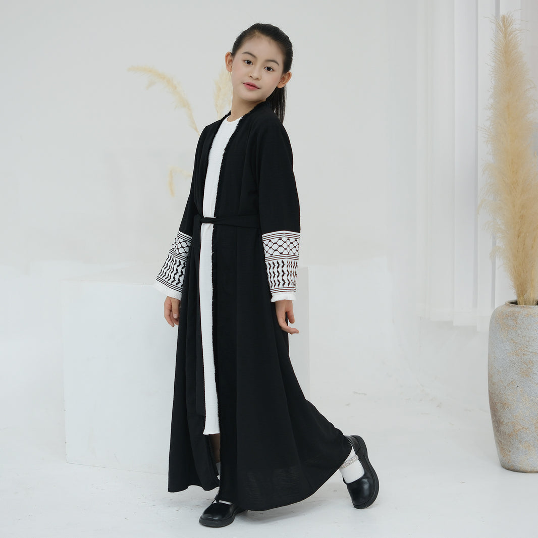 Exquisite Embroidery Tassel Children's Robe Abaya - EX-STOCK Canada