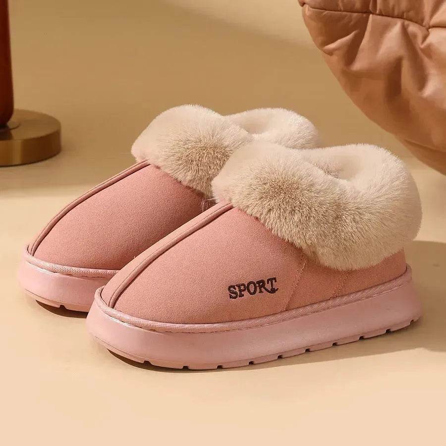 Plush Cotton Shoes For Women Winter Warm Home Slippers Outdoor Snow Boots - EX-STOCK Canada