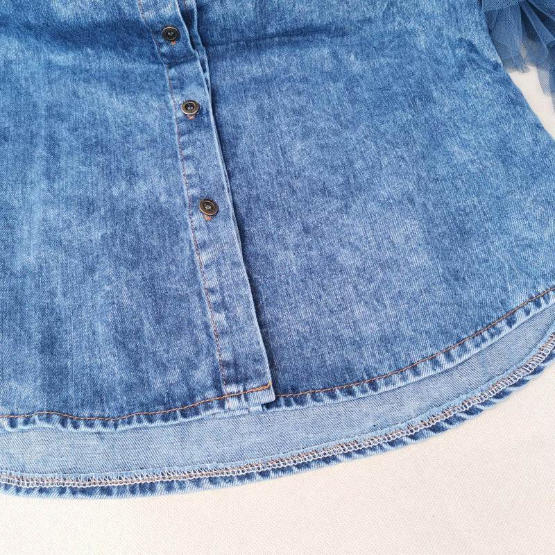 Single Breasted Lapel Frayed denim jacket Clothing top women - EX-STOCK Canada