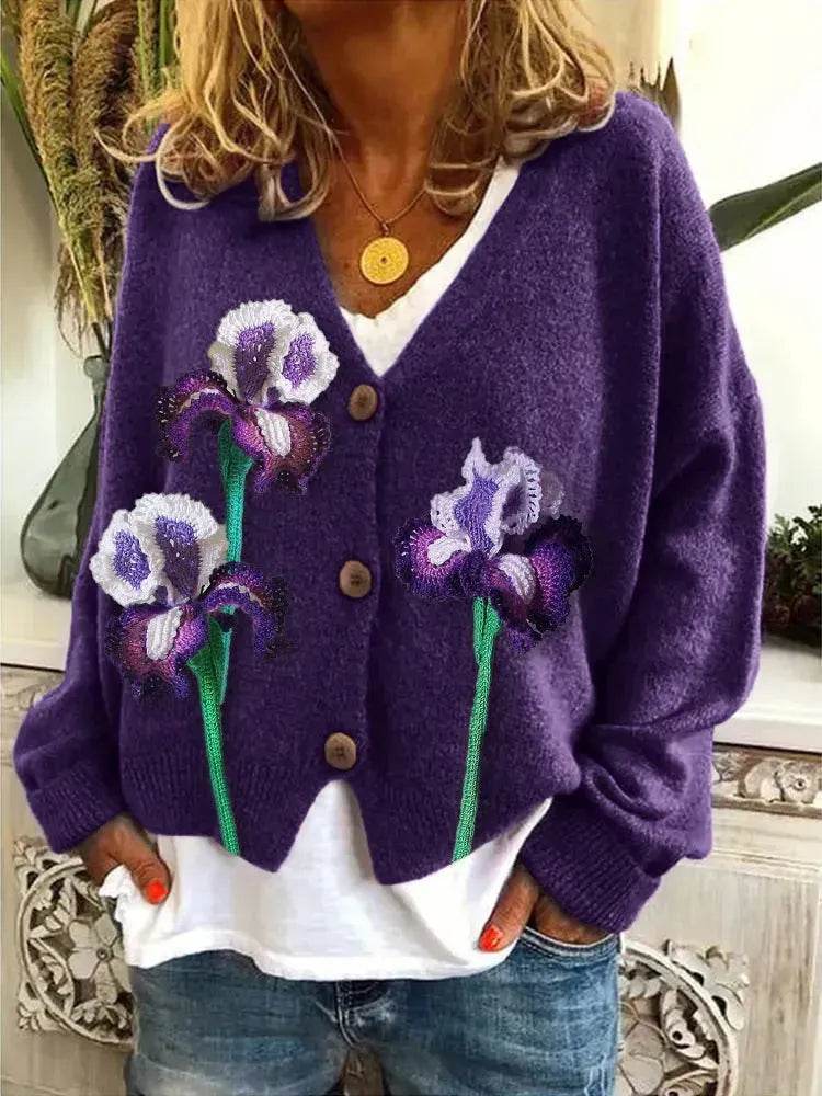 Christmas Abstract Printing Casual Cloak Coat Cardigan Sweater - EX-STOCK Canada