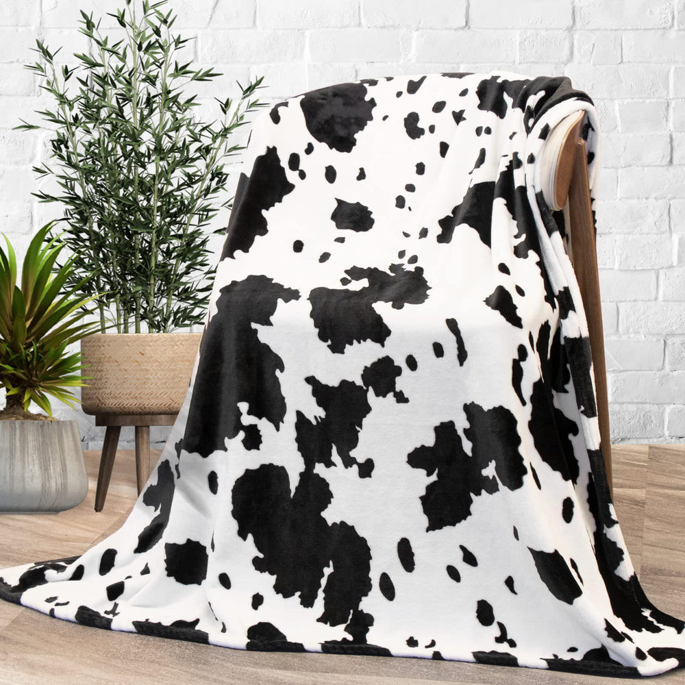 Cow Print Blanket Flannel Blanket EX-STOCK Canada