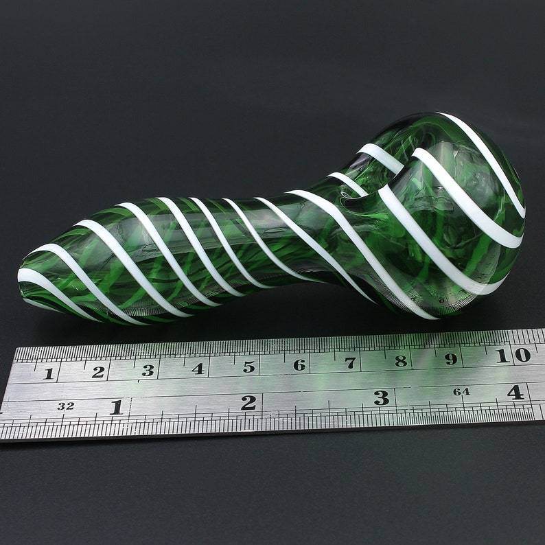 Color Stripes Glass Crafts Hookah Pipe - EX-STOCK Canada