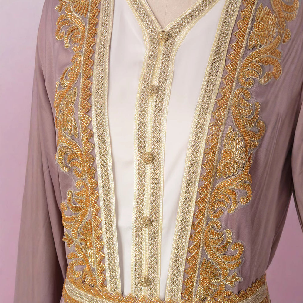 Muslim Women's Wear Beaded Two-piece Set Dress - EX-STOCK Canada