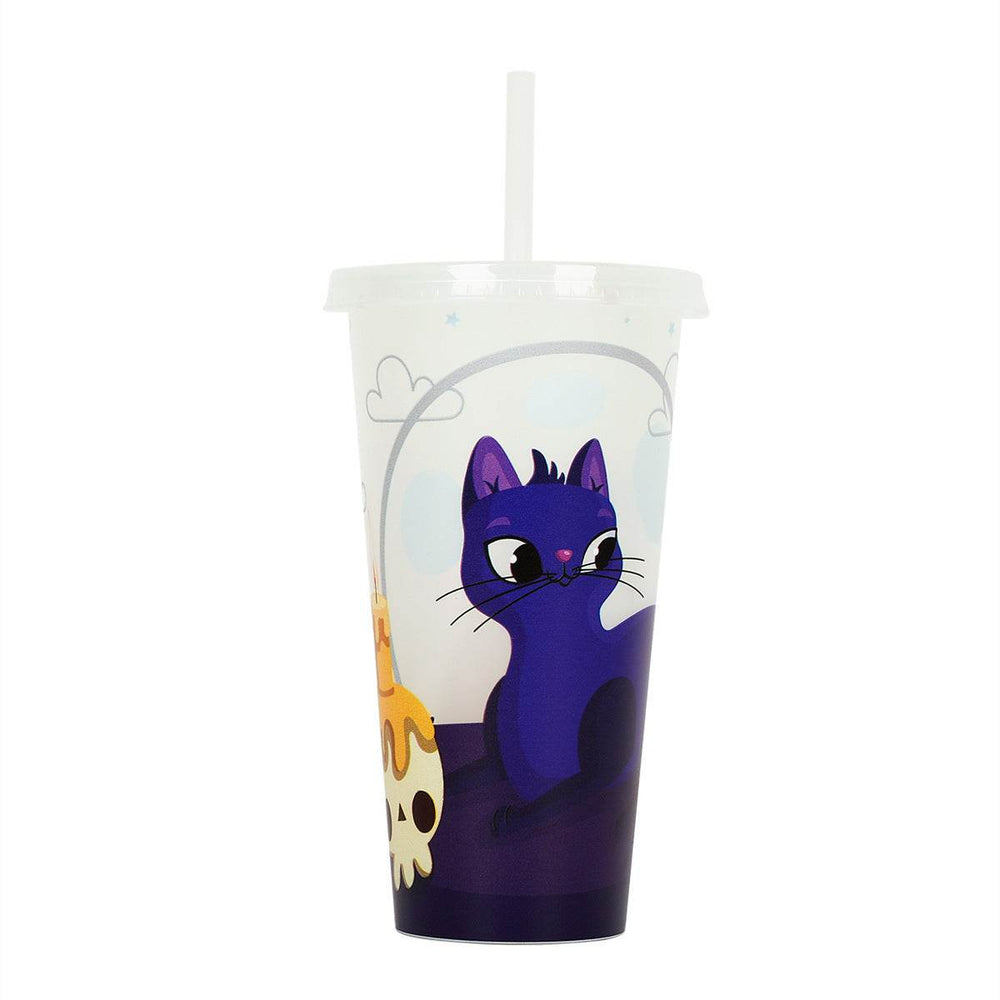 720ml Plastic Sippy Cup Halloween Luminous Straw Cup - EX-STOCK Canada
