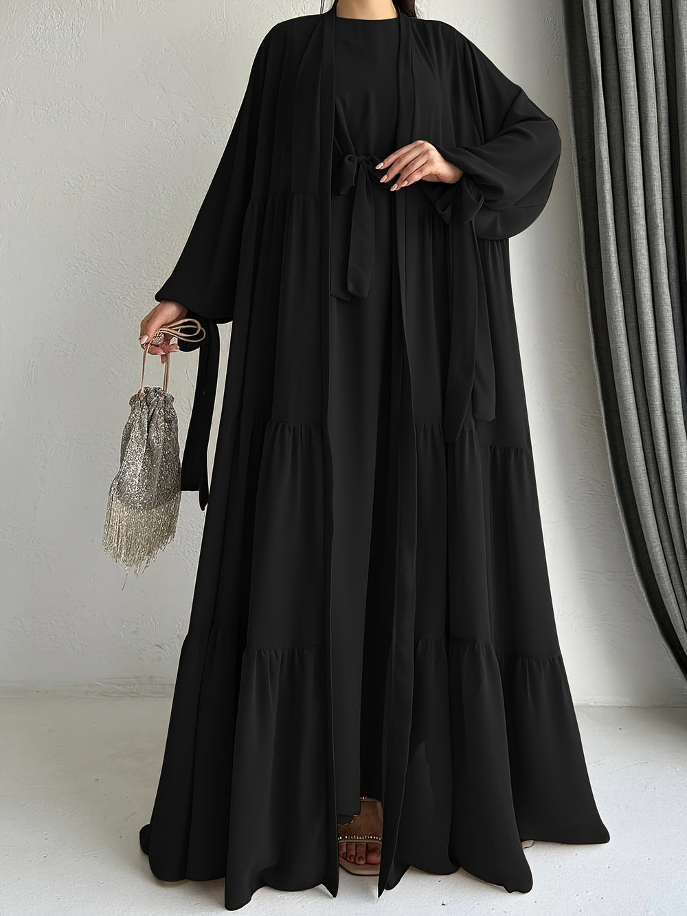 Muslim Solid Color Vest Dress Fashion EX-STOCK Canada