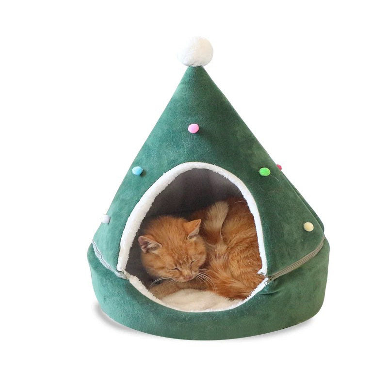 Lit pour animaux en forme de sapin de Noël : nid d'hiver chaud pour animaux, maison pour chat, chien, fournitures pour animauxEX-STOCK Canada