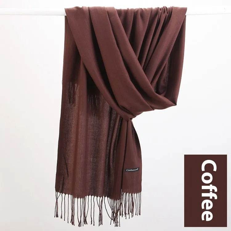 Pure Color Warm Keeping Scarf All-match Cashmere Shawl - EX-STOCK Canada