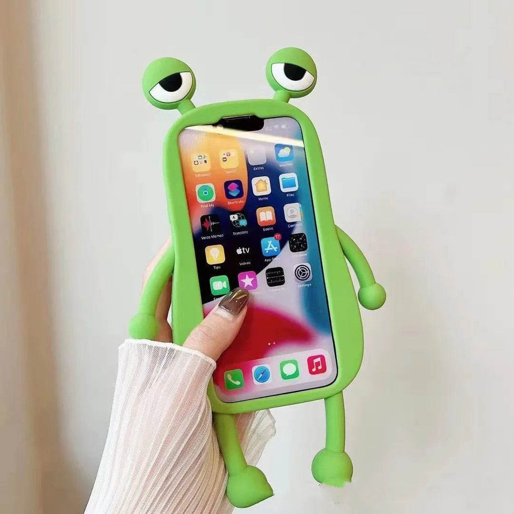Cute Frog Cartoon Shockproof Bumper Phone Case for Girls - EX-STOCK Canada