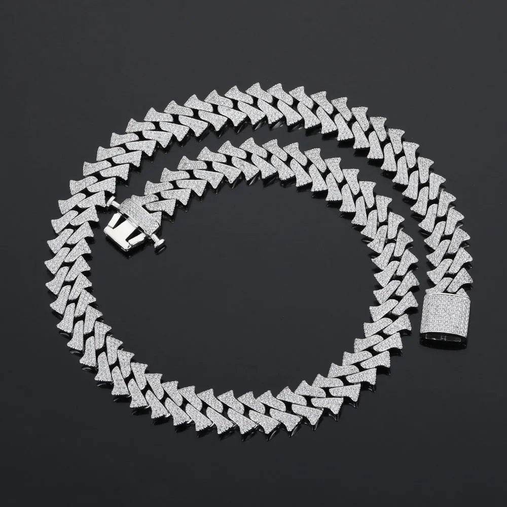 14mm Men's Hip Hop Zircon Thorns Cuban Link Chain - EX-STOCK Canada
